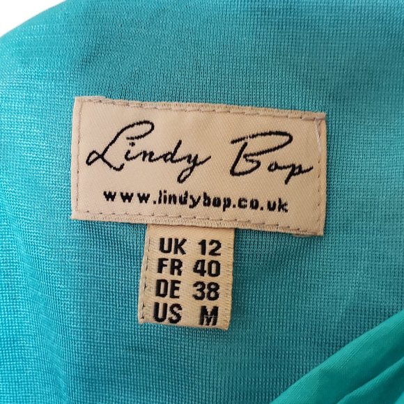 Lindy Bop Floral Ophelia Retro Rockabilly Dress M - Picture 7 of 14